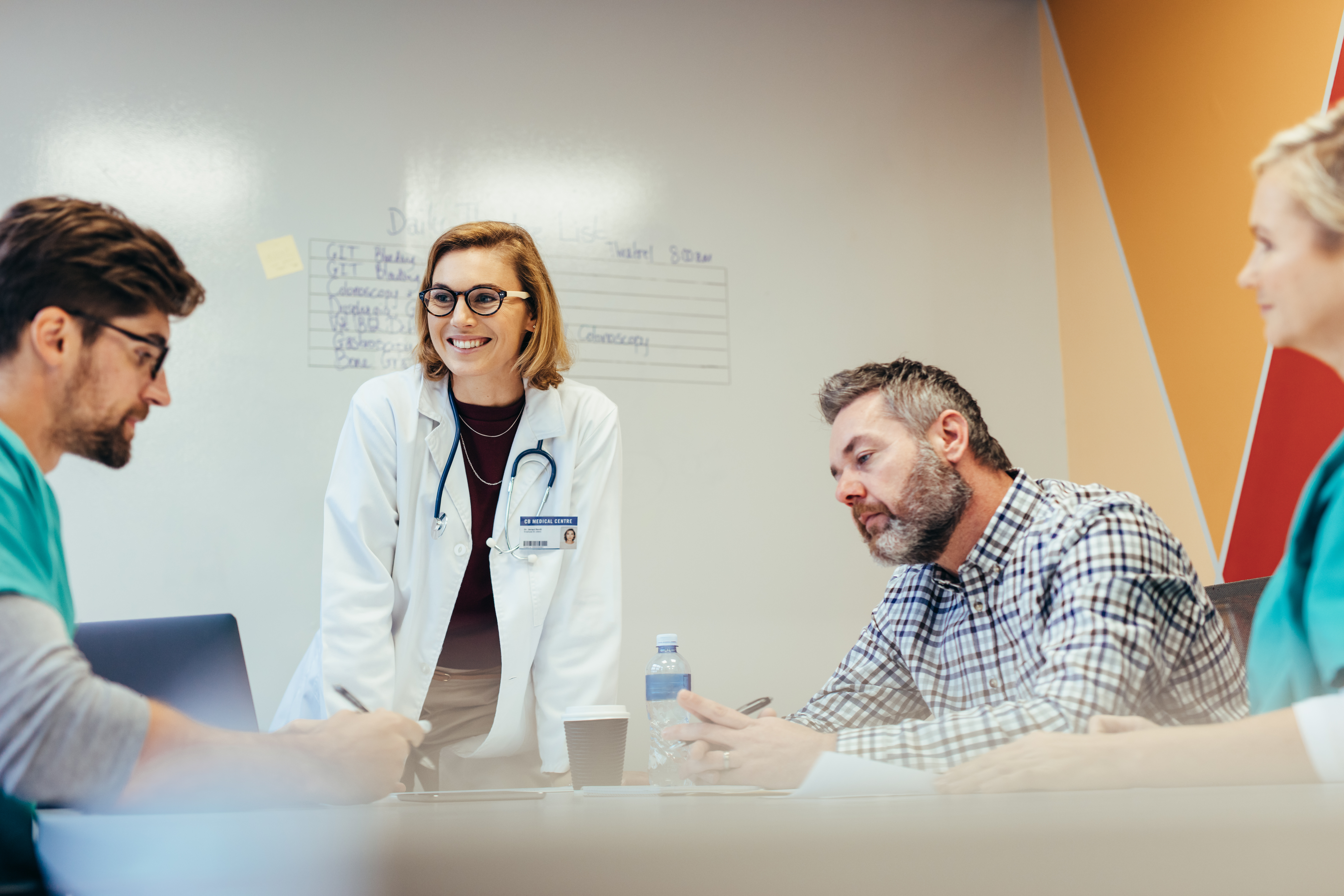 Group of nursing professionals in office setting
